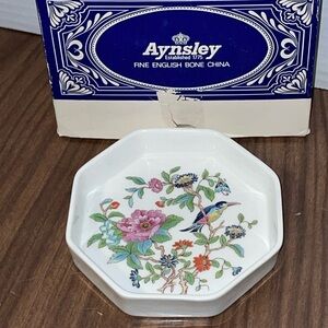 Aynsley Pembroke Octagon Trinket Dish Vintage Bone China Display